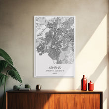 Carregar imagem no visualizador da galeria, Athens Street Map, Greece Map, Travel Wall Art, Friendship Gift, Bedroom Art, Minimalist Art, Wall Art, Canvas Print, Canvas Wall Art
