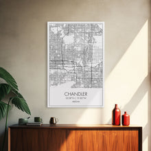 Cargar imagen en el visor de la galería, Chandler Street Map, Arizona Map, City Map Art, Modern Art, Wall Art, Canvas Print, Canvas Wall Art, Home Office Art, Housewarming Gift
