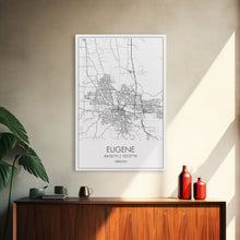 Carregar imagem no visualizador da galeria, Eugene Street Map, Oregon Map, City Map Art, Minimalist Art, Wall Art, Canvas Print, Traveler Gift, Home Office Wall Art, Travel Décor
