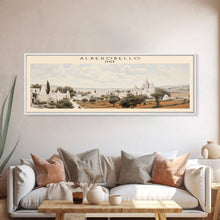 Carregar imagem no visualizador da galeria, Alberobello Italy | Framed Travel Poster Canvas Print | Trendy Wall Art | Watercolor Painting | Living Room Art | Unique Art

