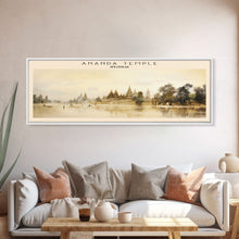 Carregar imagem no visualizador da galeria, Ananda Temple Travel Poster Print, Framed Canvas Wall Art, Metal Wall Art, Myanmar art, Gift For Him, Travel Wall Art, Travel Lover Gift

