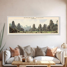 Carregar imagem no visualizador da galeria, Angkor Thom Framed Canvas Print Travel Poster | Wall Art | Home Decor | Gift For Travel Lover | Wall Hanging | Original Art
