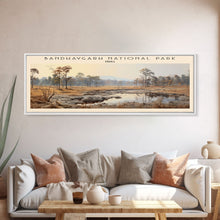 Load image into Gallery viewer, Bandhavgarh National Park Framed Canvas Print Travel Poster | Wall Art | Home Decor | Gift For Travel Lover | Wall Hanging | Original Art
