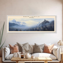 Load image into Gallery viewer, Bran Castle Travel Poster Print, Framed Canvas Wall Art, Metal Wall Art, COUNTRY art, Gift For Him, Travel Wall Art, Travel Lover Gift
