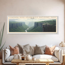 Cargar imagen en el visor de la galería, Chapada dos Veadeiros National Park COUNTRY | Framed Travel Poster Canvas Print | Trendy Wall Art | Watercolor Painting | Living Room Art | Unique Art
