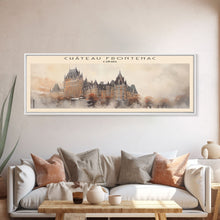 Cargar imagen en el visor de la galería, Château Frontenac COUNTRY Travel Poster Print, Framed Canvas Print, COUNTRY Travel Art, Wood Framed Art, Wall Hanging, Home Decor
