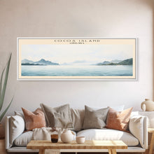 Cargar imagen en el visor de la galería, Cocos Island COUNTRY | Framed Travel Poster Canvas Print | Trendy Wall Art | Watercolor Painting | Living Room Art | Unique Art
