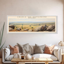 Load image into Gallery viewer, Cradle of Humankind Travel Poster Print, Framed Canvas Print, COUNTRY Travel Art, Wood Framed Art, Wall Hanging, Home Decor

