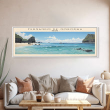 Carregar imagem no visualizador da galeria, Fernando de Noronha COUNTRY | Framed Travel Poster Canvas Print | Trendy Wall Art | Watercolor Painting | Living Room Art | Unique Art
