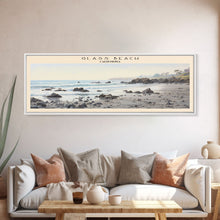 Load image into Gallery viewer, Glass Beach Travel Print Wall Art, Travel Poster Print, Retro Style COUNTRY Home Decor, Wall Hanging, Travel Gift Idea, Unique Metal Art
