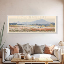 Cargar imagen en el visor de la galería, Hitachi Seaside Park COUNTRY | Framed Travel Poster Canvas Print | Trendy Wall Art | Watercolor Painting | Living Room Art | Unique Art
