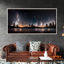 Carregar imagem no visualizador da galeria, Canvas Wall Art Landscape Mountains Nature Painting Prints Minimalist Modern Home Artwork Decoration Night Sky With Stars

