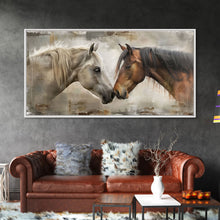 Load image into Gallery viewer, Cowboy Riding in Desert Landscape, Framed Canvas Print for Rustic Living Room Decor, Western Art for Home and Bedroom Decoration
