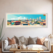 Carregar imagem no visualizador da galeria, Accra, Ghana Travel Poster Panoramic Canvas Print, Accra, Ghana Painting, Ghana Art, Accra Travel Art, Guest Room Painting
