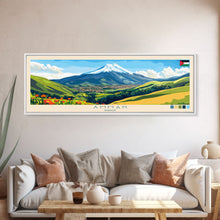 Carregar imagem no visualizador da galeria, Amman, Jordan Panoramic Travel Poster Canvas Print, Amman, Jordan Painting, Jordan Art, Amman Travel Art, Living Room Painting
