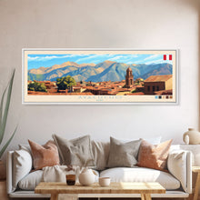 Carregar imagem no visualizador da galeria, Ayacucho, Peru Panoramic Travel Poster Canvas Print, Ayacucho, Peru Painting, Peru Art, Ayacucho Travel Art, Guest Room Painting
