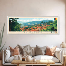 Carregar imagem no visualizador da galeria, Bafoussam, Cameroon Travel Poster Panoramic Canvas Print, Bafoussam, Cameroon Painting, Cameroon Art, Bafoussam Travel Art, Guest Room Painting
