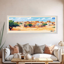 Load image into Gallery viewer, Banadir, Somalia Panoramic Travel Poster Canvas Print, Banadir, Somalia Painting, Somalia Art, Banadir Travel Art, Guest Room Painting

