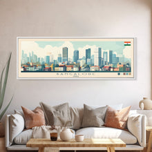 Load image into Gallery viewer, Bangalore, India Panoramic Travel Poster Canvas Print, Bangalore, India Painting, India Art, Bangalore Travel Art, Living Room Painting
