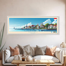 Carregar imagem no visualizador da galeria, Batam, Indonesia Panoramic Travel Poster Canvas Print, Batam, Indonesia Painting, Indonesia Art, Batam Travel Art, Guest Room Painting
