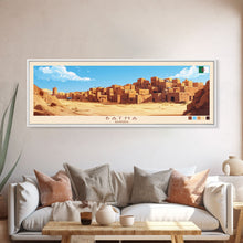 Load image into Gallery viewer, Batna, Algeria Panoramic Travel Poster Canvas Print, Batna, Algeria Painting, Algeria Art, Batna Panoramic Travel Art, Travel Painting
