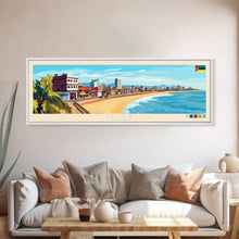 Cargar imagen en el visor de la galería, Beira, Mozambique Panoramic Travel Poster Canvas Print, Beira, Mozambique Painting, Mozambique Art, Beira Travel Art, Living Room Painting
