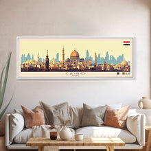 Carregar imagem no visualizador da galeria, Cairo, Egypt Panoramic Travel Poster Canvas Print, Cairo, Egypt Painting, Egypt Art, Cairo Panoramic Travel Art, Travel Painting
