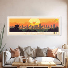 Carregar imagem no visualizador da galeria, Campo Grande, Brazil Panoramic Travel Poster Canvas Print, Campo Grande, Brazil Painting, Brazil Art, Campo Grande Panoramic Travel Art, Travel Painting
