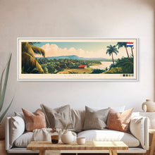 Carregar imagem no visualizador da galeria, Capiata, Paraguay Panoramic Travel Poster Canvas Print, Capiata, Paraguay Painting, Paraguay Art, Capiata Travel Art, Living Room Painting

