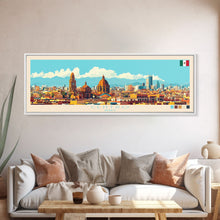 Cargar imagen en el visor de la galería, Centro, Mexico Panoramic Travel Poster Canvas Print, Centro, Mexico Painting, Mexico Art, Centro Travel Art, Guest Room Painting
