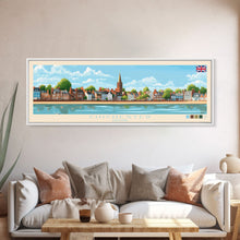 Cargar imagen en el visor de la galería, Chichester, England Panoramic Travel Poster Canvas Print, Chichester, England Painting, England Art, Chichester Panoramic Travel Art, Travel Painting
