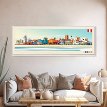 Cargar imagen en el visor de la galería, Chiclayo, Peru Panoramic Travel Poster Canvas Print, Chiclayo, Peru Painting, Peru Art, Chiclayo Travel Art, Guest Room Painting
