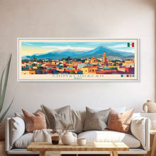 Cargar imagen en el visor de la galería, Chimalhuacan, Mexico Panoramic Travel Poster Canvas Print, Chimalhuacan, Mexico Painting, Mexico Art, Chimalhuacan Travel Art, Guest Room Painting
