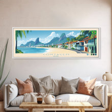 Cargar imagen en el visor de la galería, Contagem, Brazil Panoramic Travel Poster Canvas Print, Contagem, Brazil Painting, Brazil Art, Contagem Travel Art, Guest Room Painting
