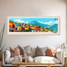 Load image into Gallery viewer, Cuautitlan Izcalli, Mexico Panoramic Travel Poster Canvas Print, Cuautitlan Izcalli, Mexico Painting, Mexico Art, Cuautitlan Izcalli Panoramic Travel Art, Travel Painting
