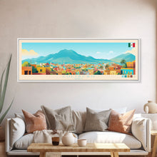 Load image into Gallery viewer, Culiacan, Mexico Panoramic Travel Poster Canvas Print, Culiacan, Mexico Painting, Mexico Art, Culiacan Panoramic Travel Art, Travel Painting

