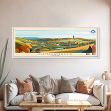 Load image into Gallery viewer, Cumbernauld, Scotland Panoramic Travel Poster Canvas Print, Cumbernauld, Scotland Painting, Scotland Art, Cumbernauld Travel Art, Guest Room Painting
