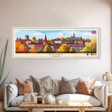 Load image into Gallery viewer, Derby, England Panoramic Travel Poster Canvas Print, Derby, England Painting, England Art, Derby Travel Art, Guest Room Painting
