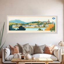 Load image into Gallery viewer, East Kilbride, Scotland Travel Poster Panoramic Canvas Print, East Kilbride, Scotland Painting, Scotland Art, East Kilbride Travel Art, Guest Room Painting
