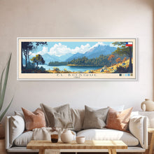 Load image into Gallery viewer, El Bosque, Chile Panoramic Travel Poster Canvas Print, El Bosque, Chile Painting, Chile Art, El Bosque Travel Art, Guest Room Painting
