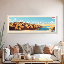 Carregar imagem no visualizador da galeria, Fayyum, Egypt Panoramic Travel Poster Canvas Print, Fayyum, Egypt Painting, Egypt Art, Fayyum Travel Art, Guest Room Painting
