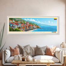 Carregar imagem no visualizador da galeria, Floridablanca, Colombia Panoramic Travel Poster Canvas Print, Floridablanca, Colombia Painting, Colombia Art, Floridablanca Travel Art, Guest Room Painting
