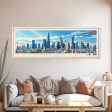 Cargar imagen en el visor de la galería, Ho Chi Minh City, Vietnam Panoramic Travel Poster Canvas Print, Ho Chi Minh City, Vietnam Painting, Vietnam Art, Ho Chi Minh City Panoramic Travel Art, Travel Painting
