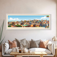 Load image into Gallery viewer, Mekelle, Ethiopia Panoramic Travel Poster Canvas Print, Mekelle, Ethiopia Painting, Ethiopia Art, Mekelle Panoramic Travel Art, Travel Painting
