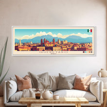 Load image into Gallery viewer, Queretaro, Mexico Panoramic Travel Poster Canvas Print, Queretaro, Mexico Painting, Mexico Art, Queretaro Travel Art, Living Room Painting
