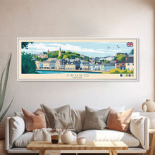 Load image into Gallery viewer, Truro, England Panoramic Travel Poster Canvas Print, Truro, England Painting, England Art, Truro Travel Art, Living Room Painting
