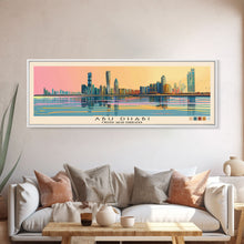 Carregar imagem no visualizador da galeria, Abu Dhabi, United Arab Emirates Panoramic Canvas Print, Abu Dhabi, United Arab Emirates Painting, United Arab Emirates Art, Abu Dhabi Travel Poster, Travel Art, Housewarming Gift
