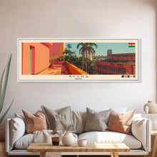 Carregar imagem no visualizador da galeria, Accra, Ghana Panoramic Canvas Print, Accra, Ghana Painting, Ghana Art, Accra Travel Poster, Travel Art, Guest Room Painting
