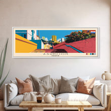 Load image into Gallery viewer, Asuncion, Paraguay Panoramic Canvas Print, Asuncion, Paraguay Painting, Paraguay Art, Asuncion Travel Poster, Travel Art, Living Room Painting
