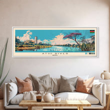 Carregar imagem no visualizador da galeria, Athi River, Kenya Panoramic Canvas Print, Athi River, Kenya Painting, Kenya Art, Athi River Travel Poster, Travel Art, Guest Room Painting
